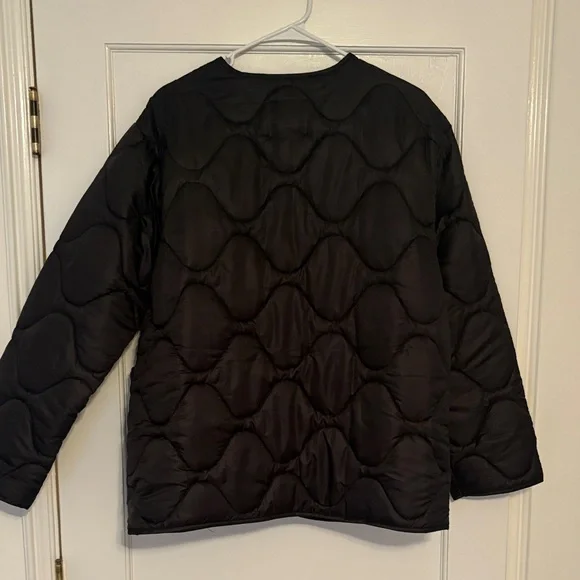 Anine Bing Black Quilted Coat M - Picture 4 of 4